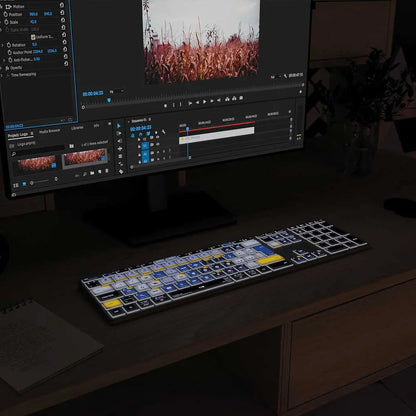 EXCLUSIVE Premiere Gal Keyboard | Backlit & Wireless | Mac and PC Editors Keys