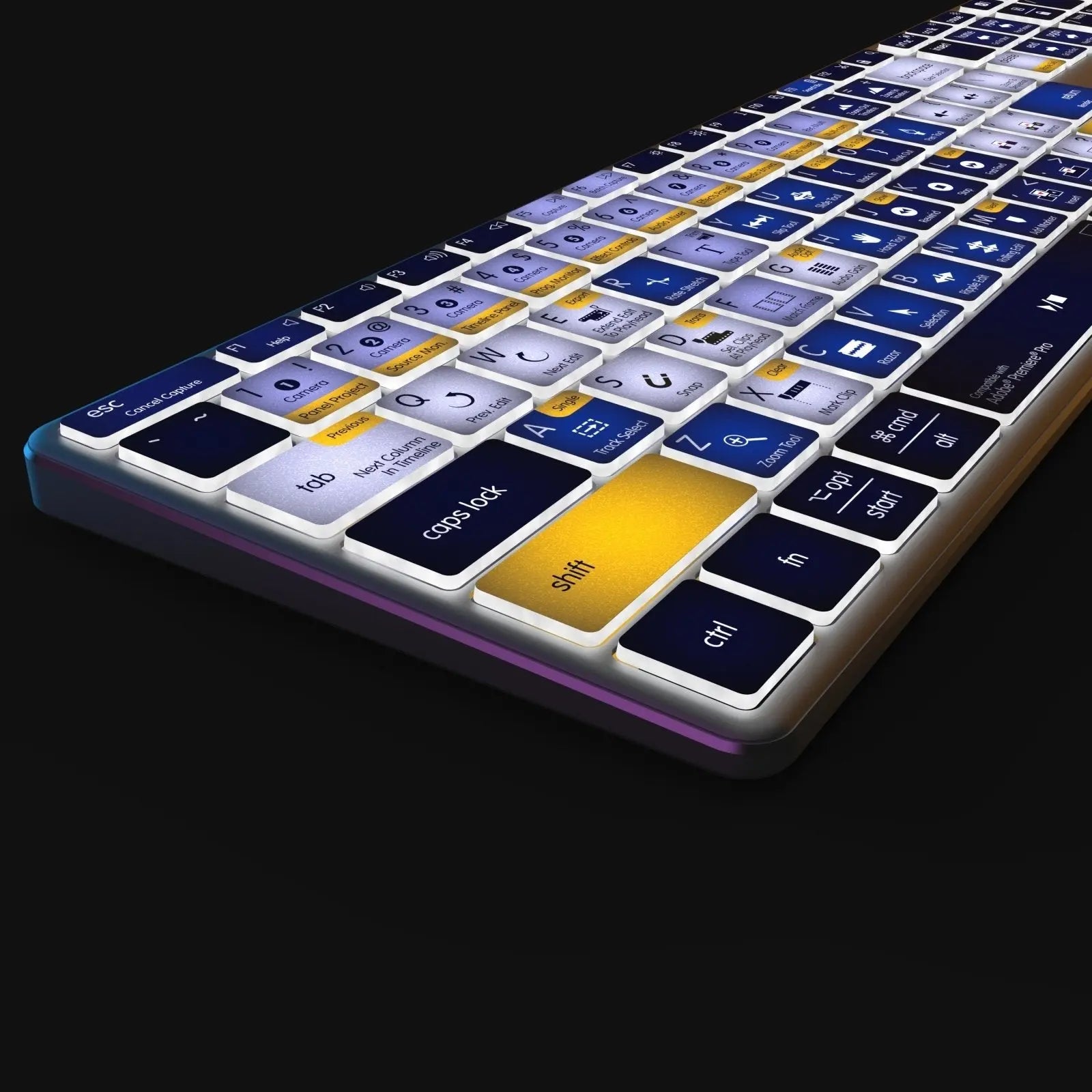 EXCLUSIVE Premiere Gal Keyboard | Backlit & Wireless | Mac and PC Editors Keys