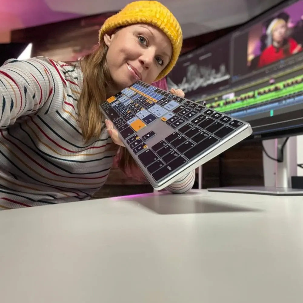 EXCLUSIVE Premiere Gal Keyboard | Backlit & Wireless | Mac and PC Editors Keys