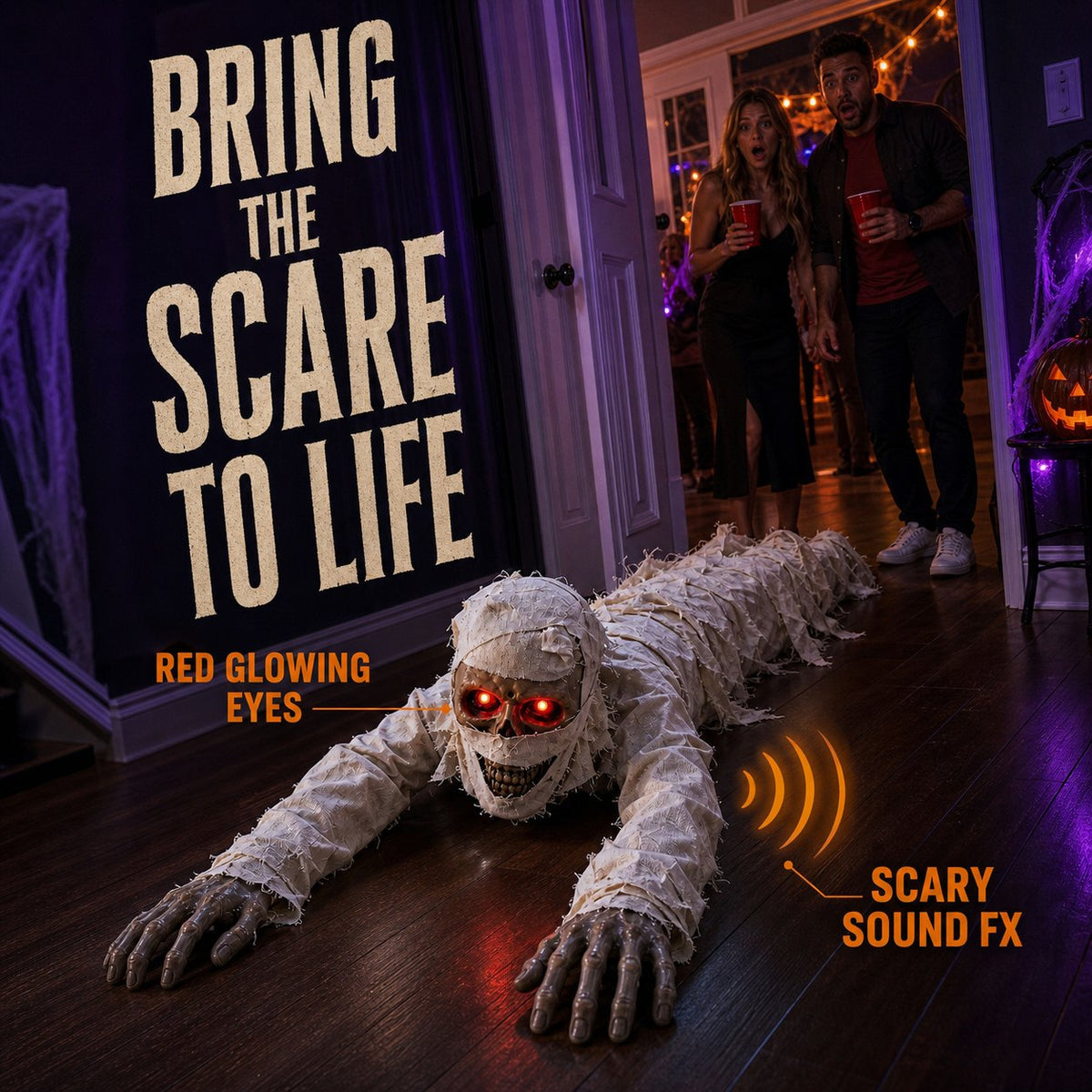 Turbo Cables – Glowing Red Eyes Crawling Horror Mummy