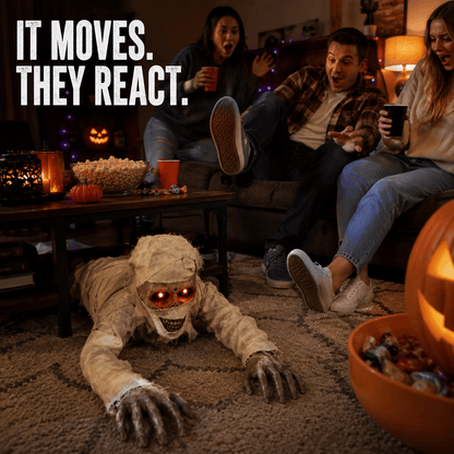 Turbo Cables – Glowing Red Eyes Crawling Horror Mummy