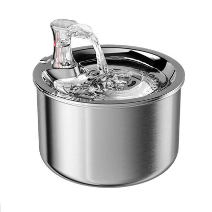Stainless Steel Cat Water Fountain with Filter and Sensor | Ventayo Turbo Cables