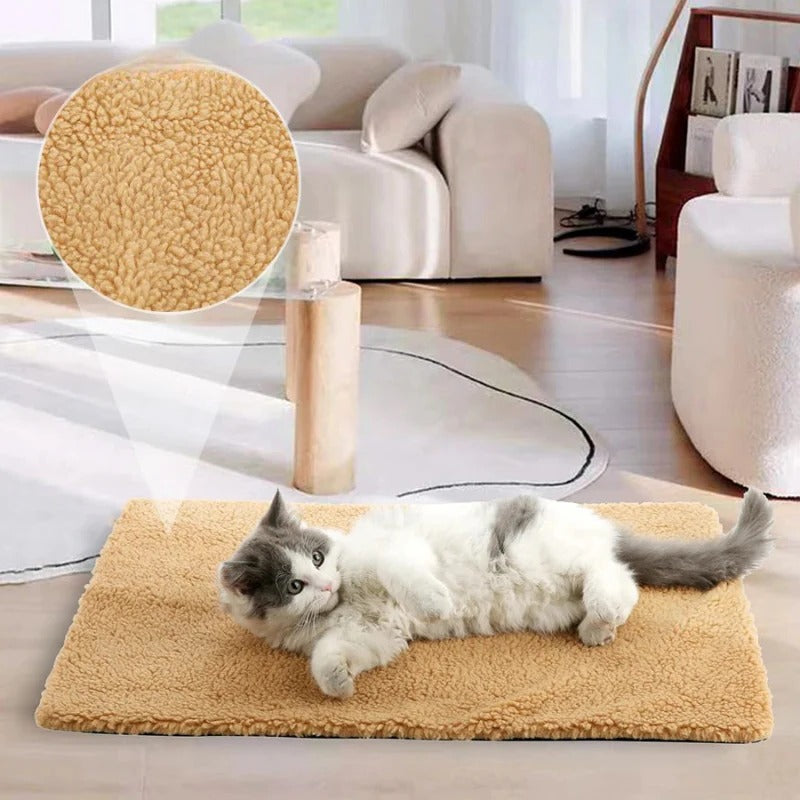 Non-Electric Heating Pad for Cats & Dogs – Washable Self-Warming Pet Mat Turbo Cables