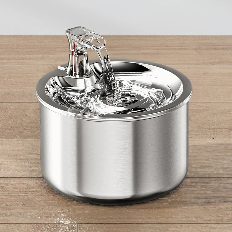 Stainless Steel Cat Water Fountain with Filter and Sensor | Ventayo Turbo Cables