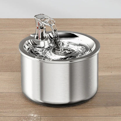Stainless Steel Cat Water Fountain with Filter and Sensor | Ventayo Turbo Cables