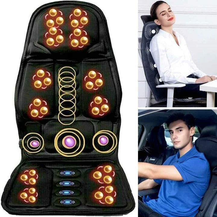 Turbo 8 Mode Massage Chair Pad With Heated Back Neck Cushion
