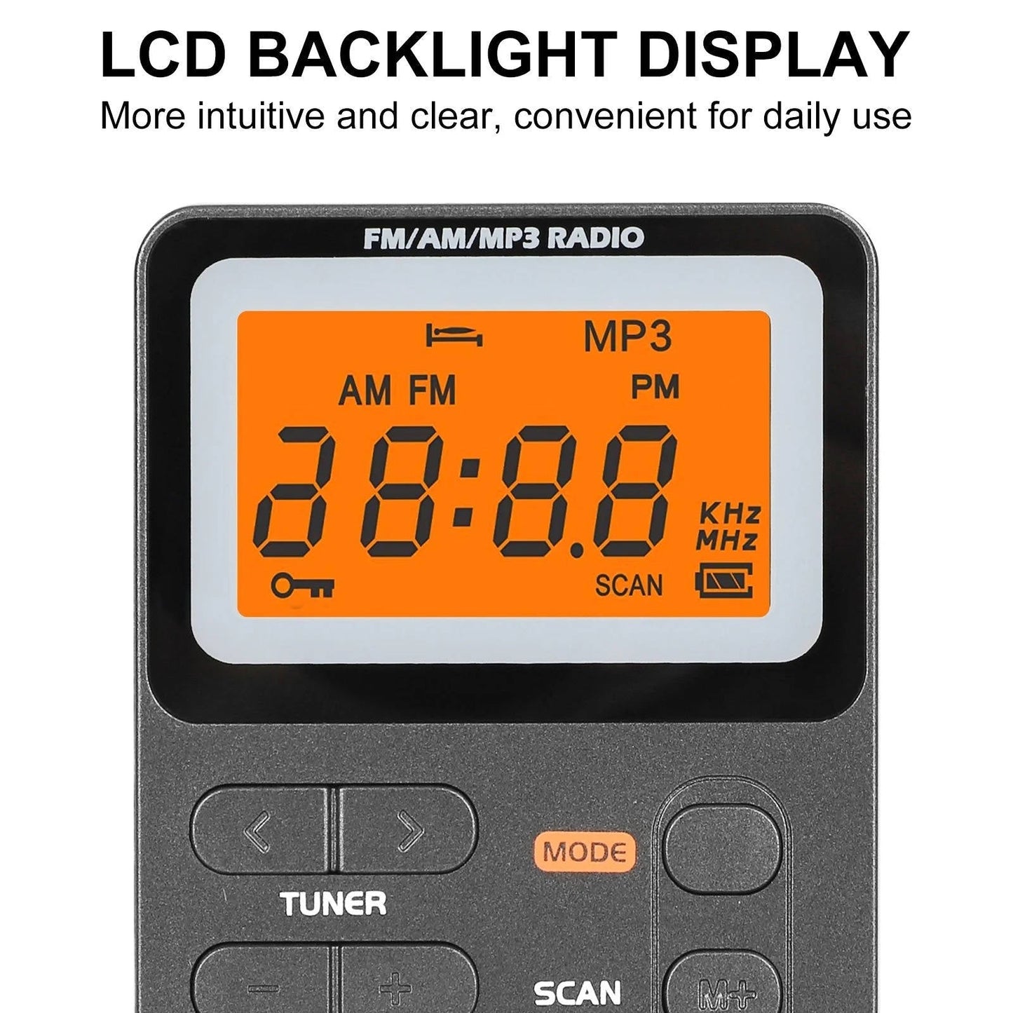 Turbo Battery Operated AM/FM Pocket Radio – Strong Signal, Best Reception On-the-Go