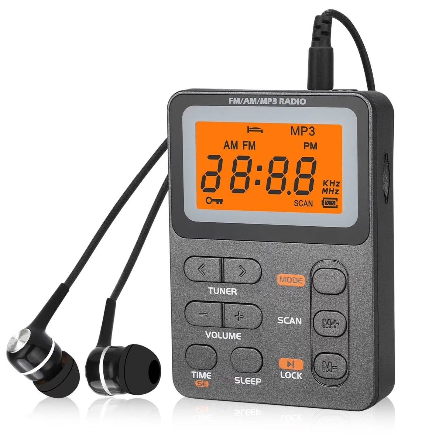 Turbo Battery Operated AM/FM Pocket Radio – Strong Signal, Best Reception On-the-Go