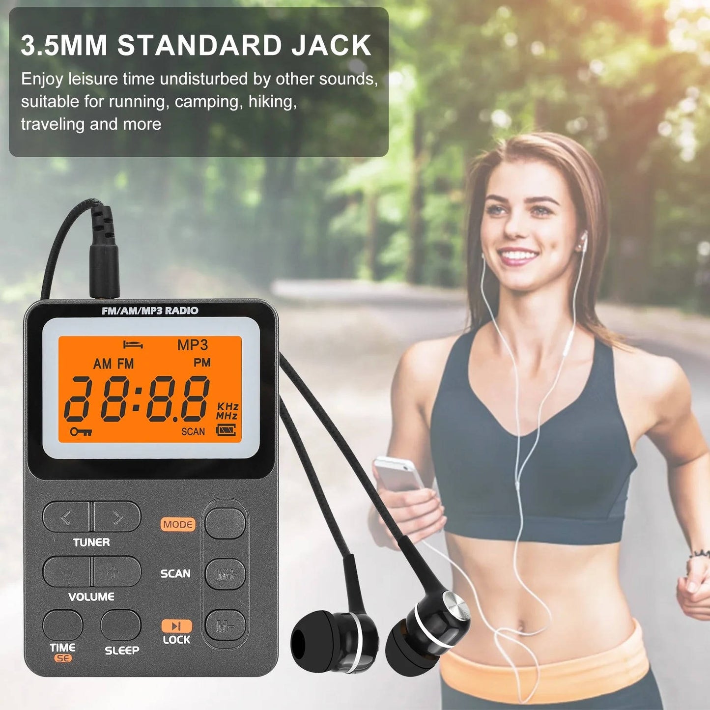 Turbo Battery Operated AM/FM Pocket Radio – Strong Signal, Best Reception On-the-Go