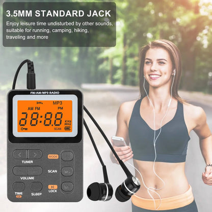 Turbo Battery Operated AM/FM Pocket Radio – Strong Signal, Best Reception On-the-Go
