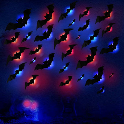 Turbo Cables – Glowing 3D Bats for Enchanted Walls (12 Pcs Set)