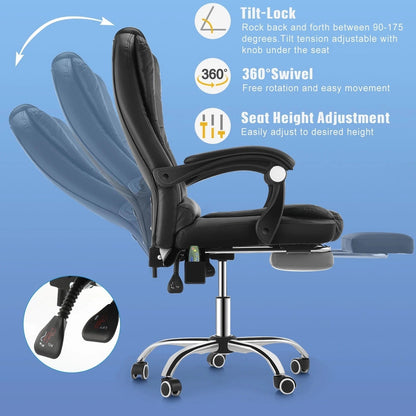 Office Chair with Massage Turbo Cables