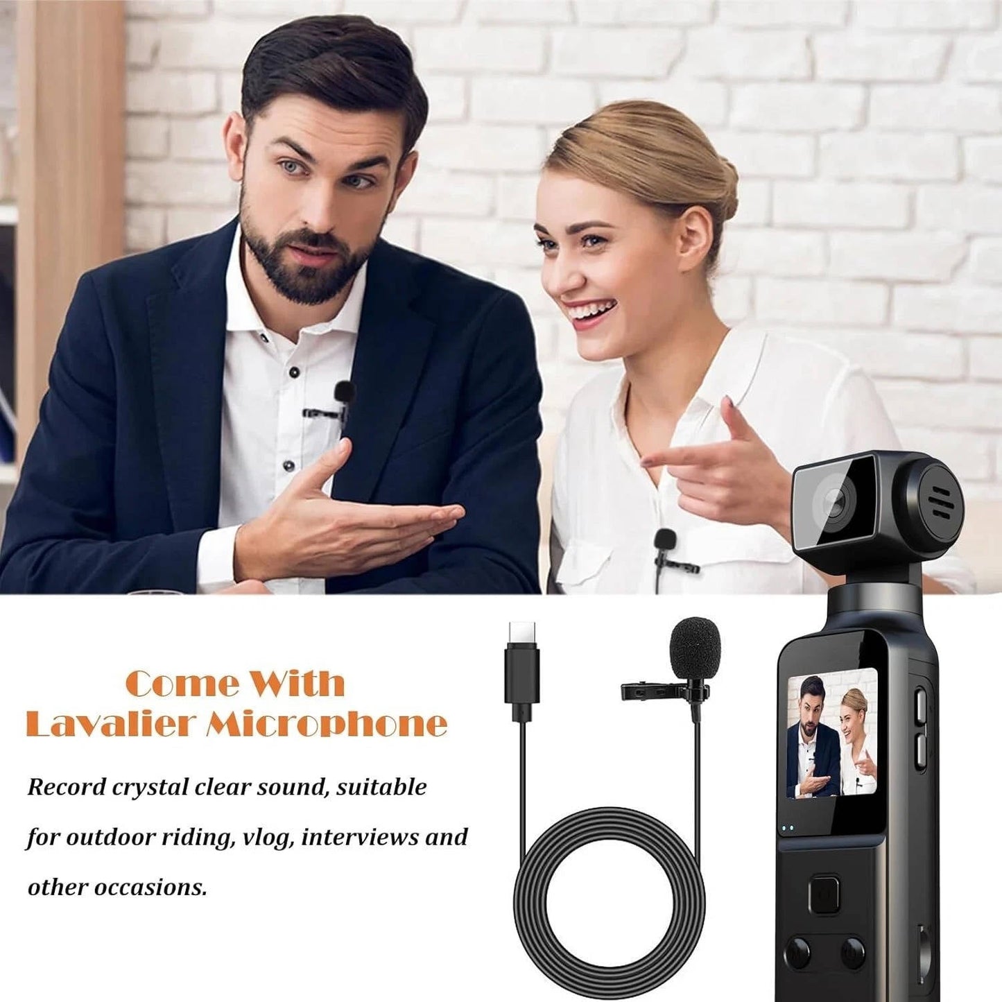 Turbo 4K Body Camera with External Microphone