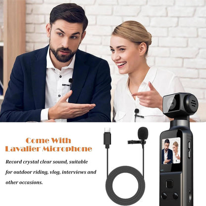 Turbo 4K Body Camera with External Microphone