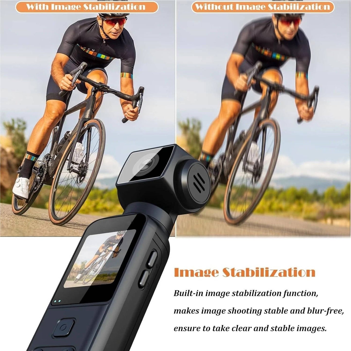 Turbo 4K Body Camera with External Microphone