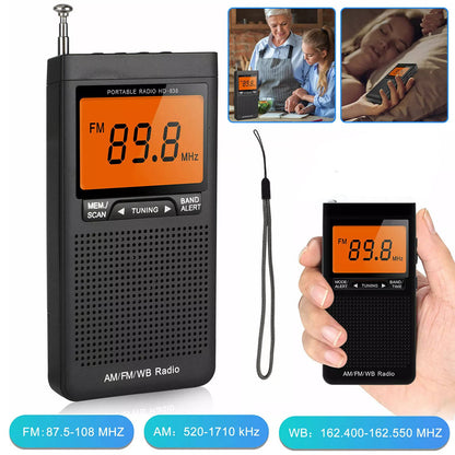 Portable Pocket Radios AM FM Turbo Cables