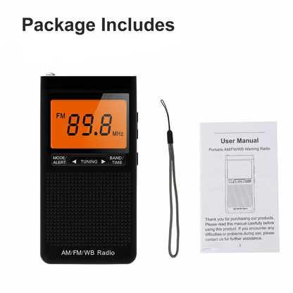 Portable Pocket Radios AM FM Turbo Cables