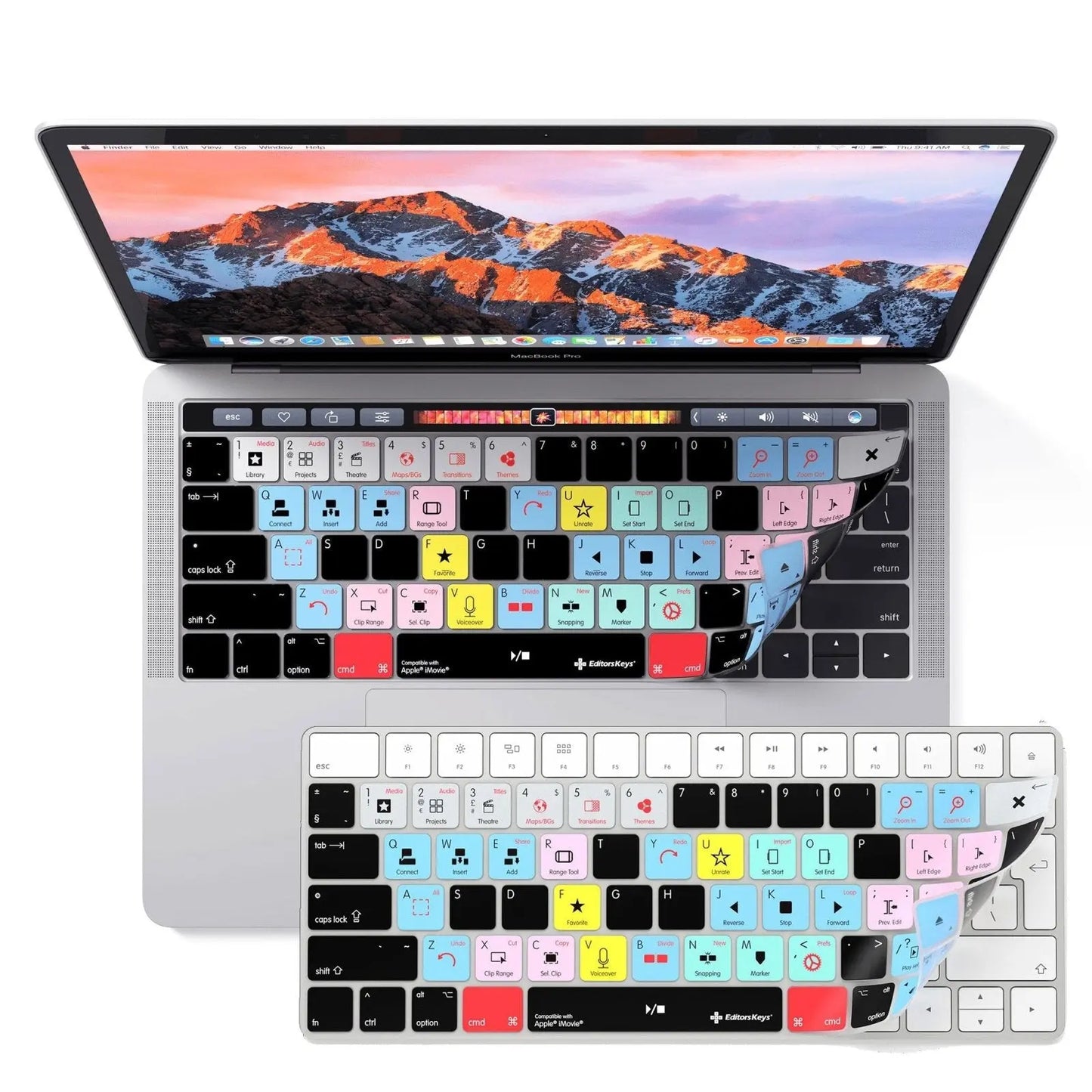 iMovie Keyboard Covers for MacBook and iMac Editors Keys