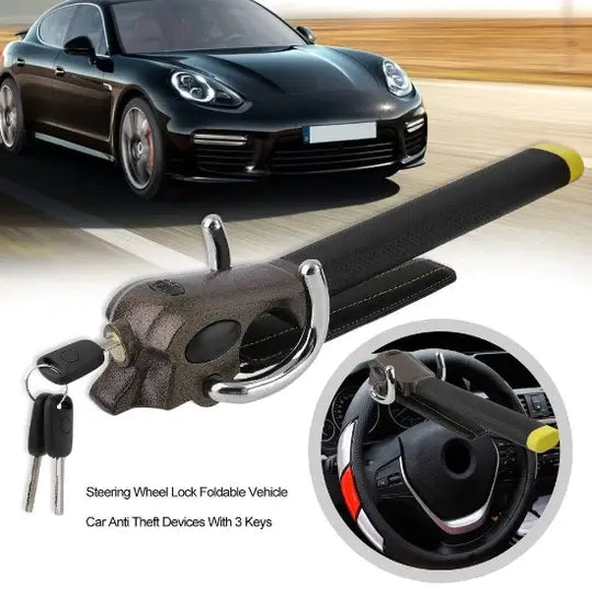 TurboPower  Powerful Car Steering Wheel Lock Bar Turbo Cables