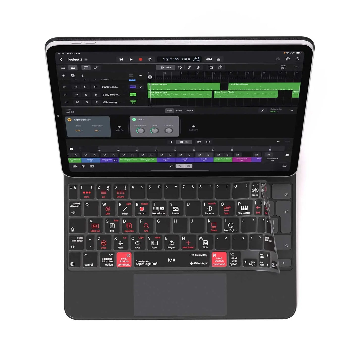 Logic Pro Keyboard Cover for iPad Magic Case Editors Keys
