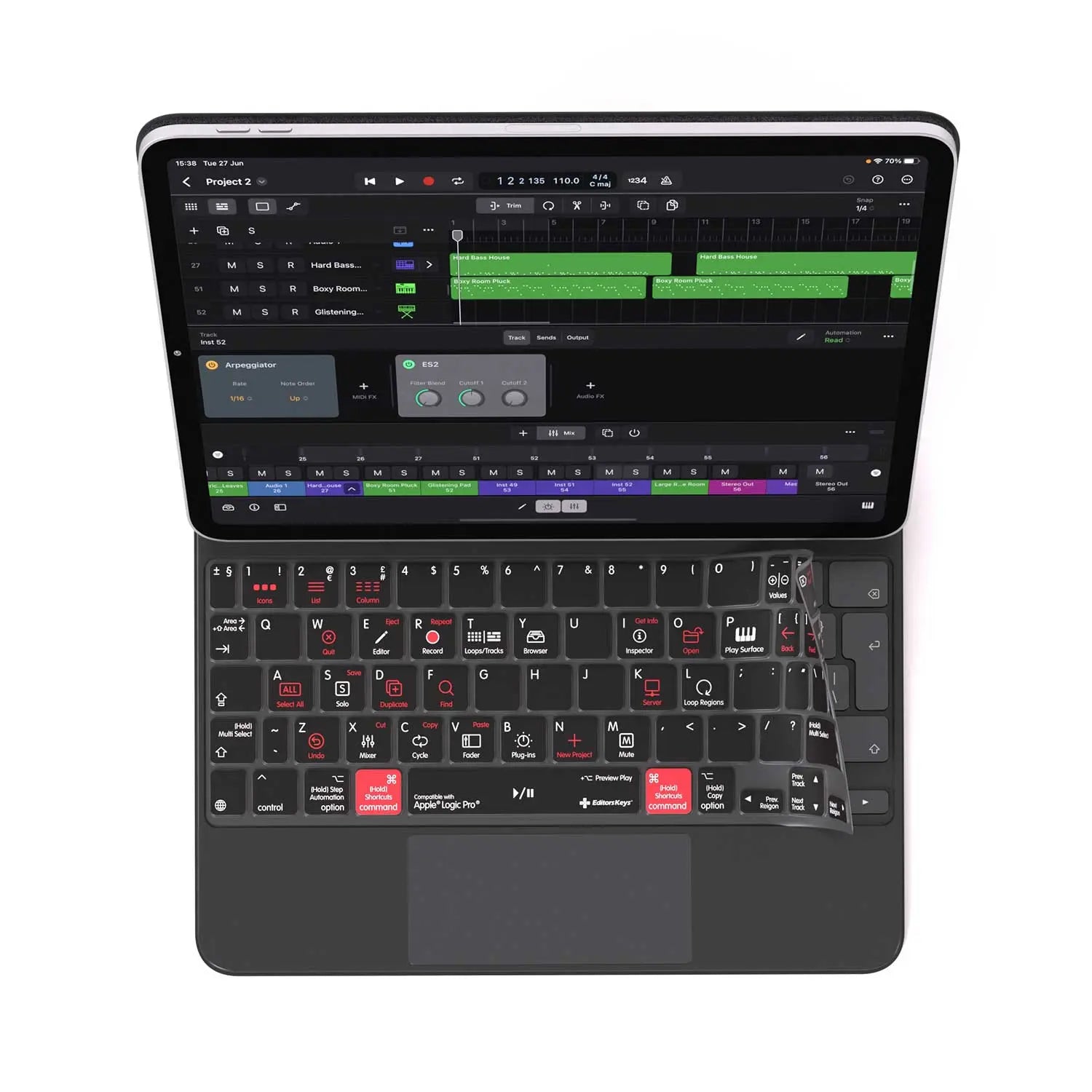 Logic Pro Keyboard Cover for iPad Magic Case Editors Keys