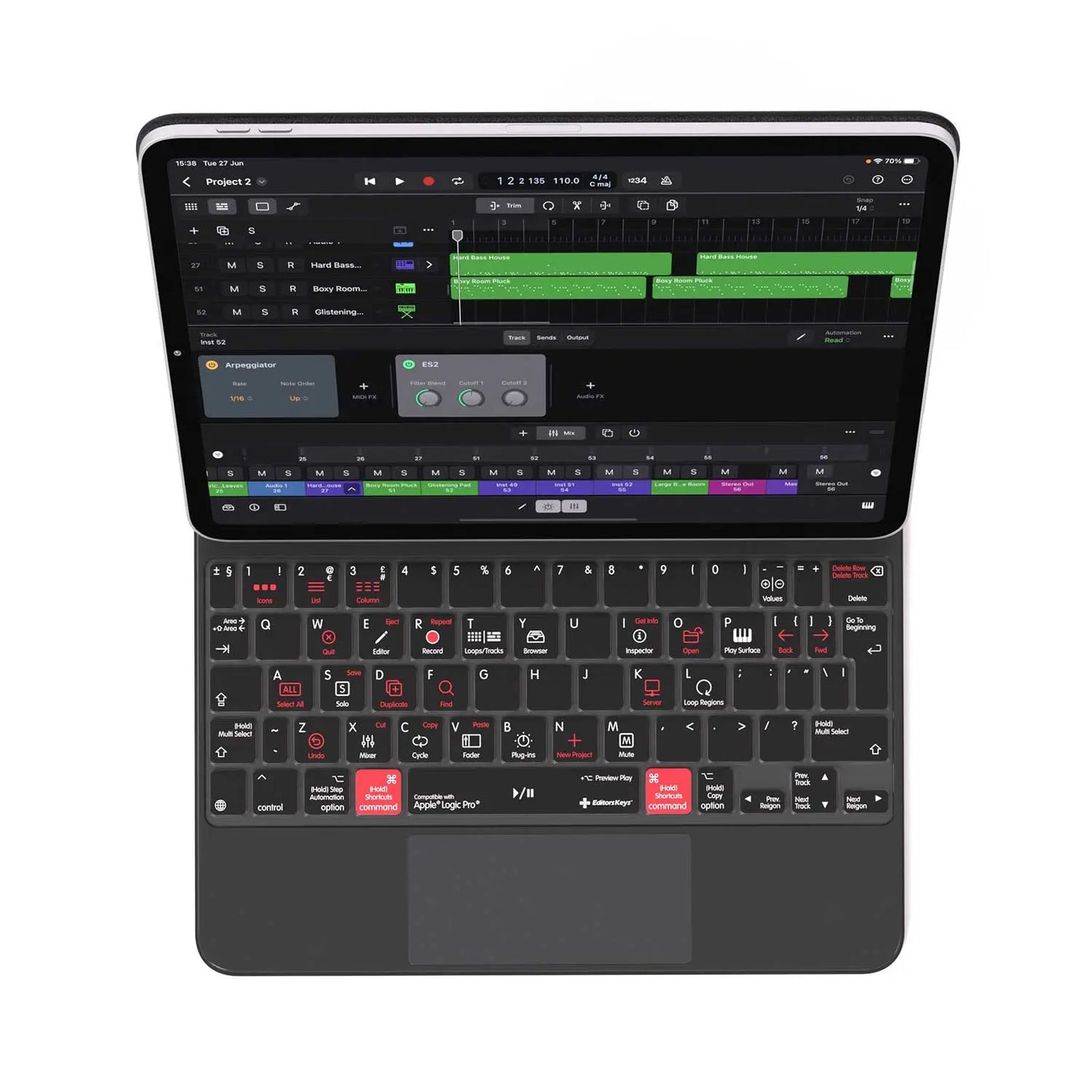 Logic Pro Keyboard Cover for iPad Magic Case Editors Keys