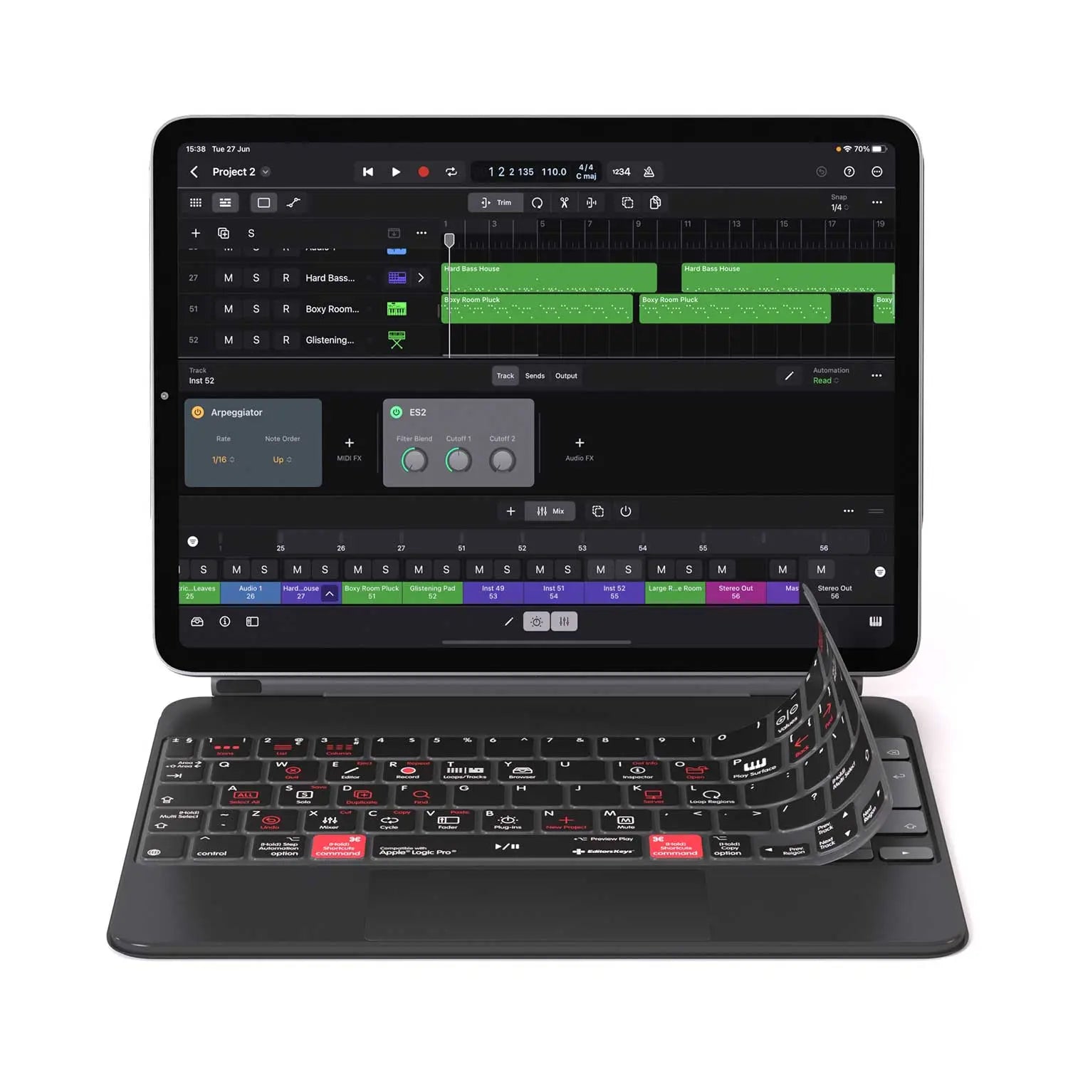 Logic Pro Keyboard Cover for iPad Magic Case Editors Keys