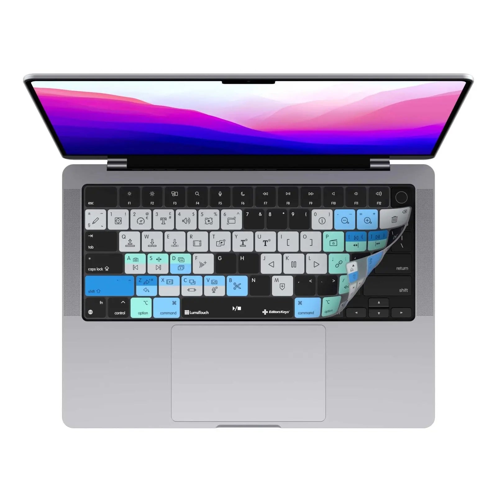 LumaFusion Keyboard Cover for 14/16" MacBook Pro and Air 13/15" Editors Keys