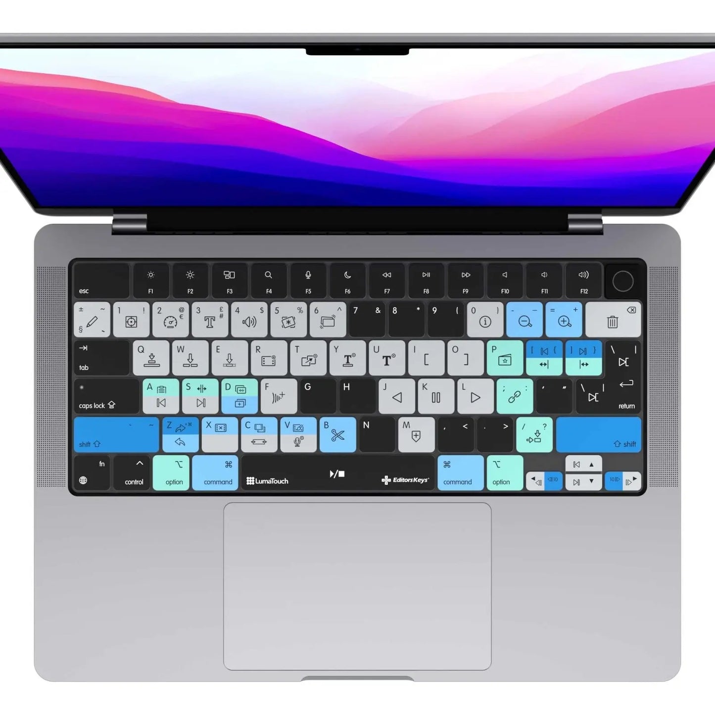 LumaFusion Keyboard Cover for 14/16" MacBook Pro and Air 13/15" Editors Keys