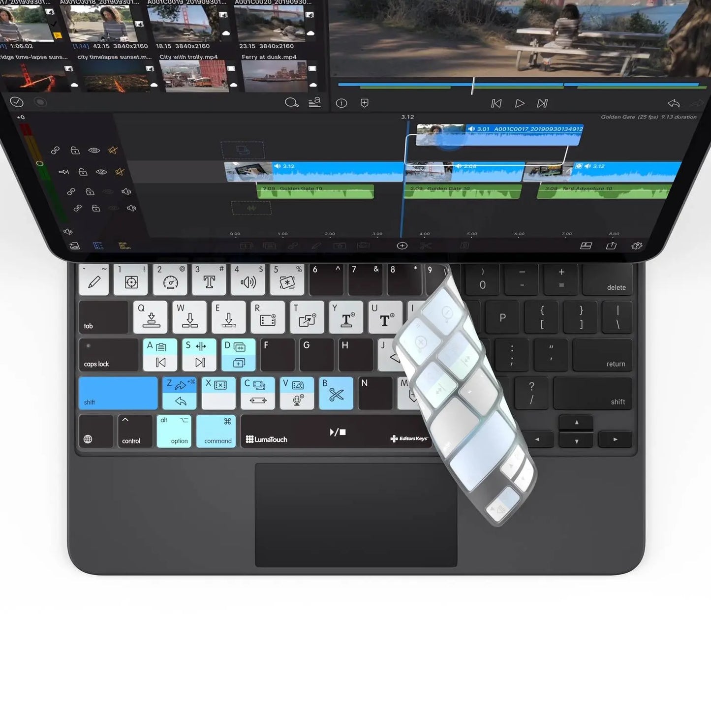 LumaFusion Keyboard Cover for iPad Magic Case Editors Keys