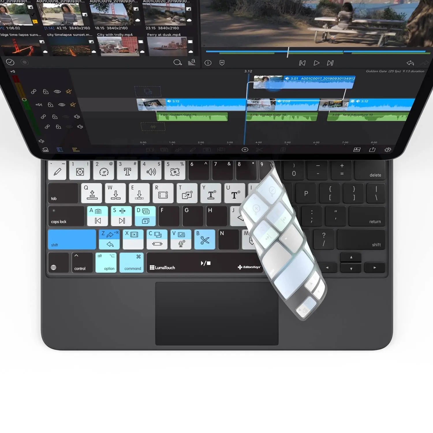 LumaFusion Keyboard Cover for iPad Magic Case Editors Keys
