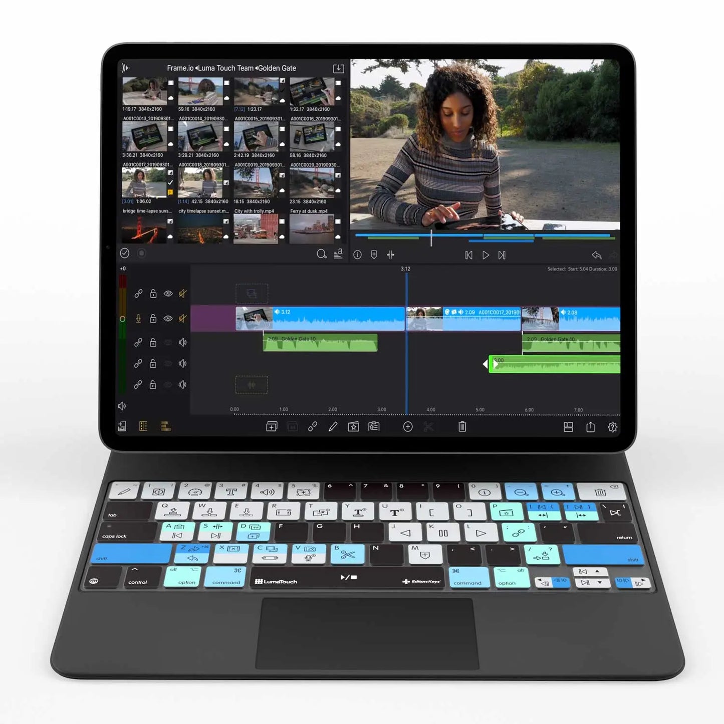 LumaFusion Keyboard Cover for iPad Magic Case Editors Keys