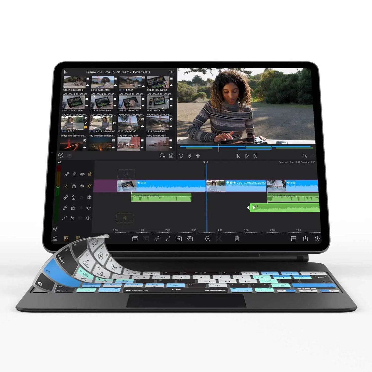 LumaFusion Keyboard Cover for iPad Magic Case Editors Keys