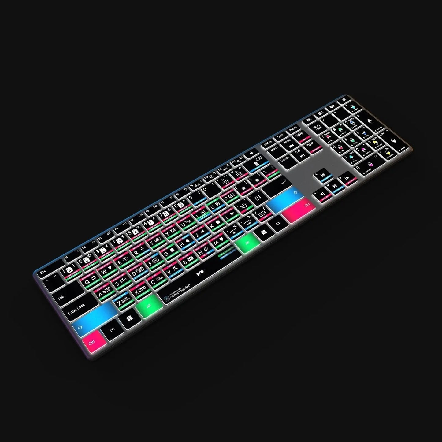 NEW Davinci Resolve Keyboard | Backlit & Wireless | Mac and PC Editors Keys