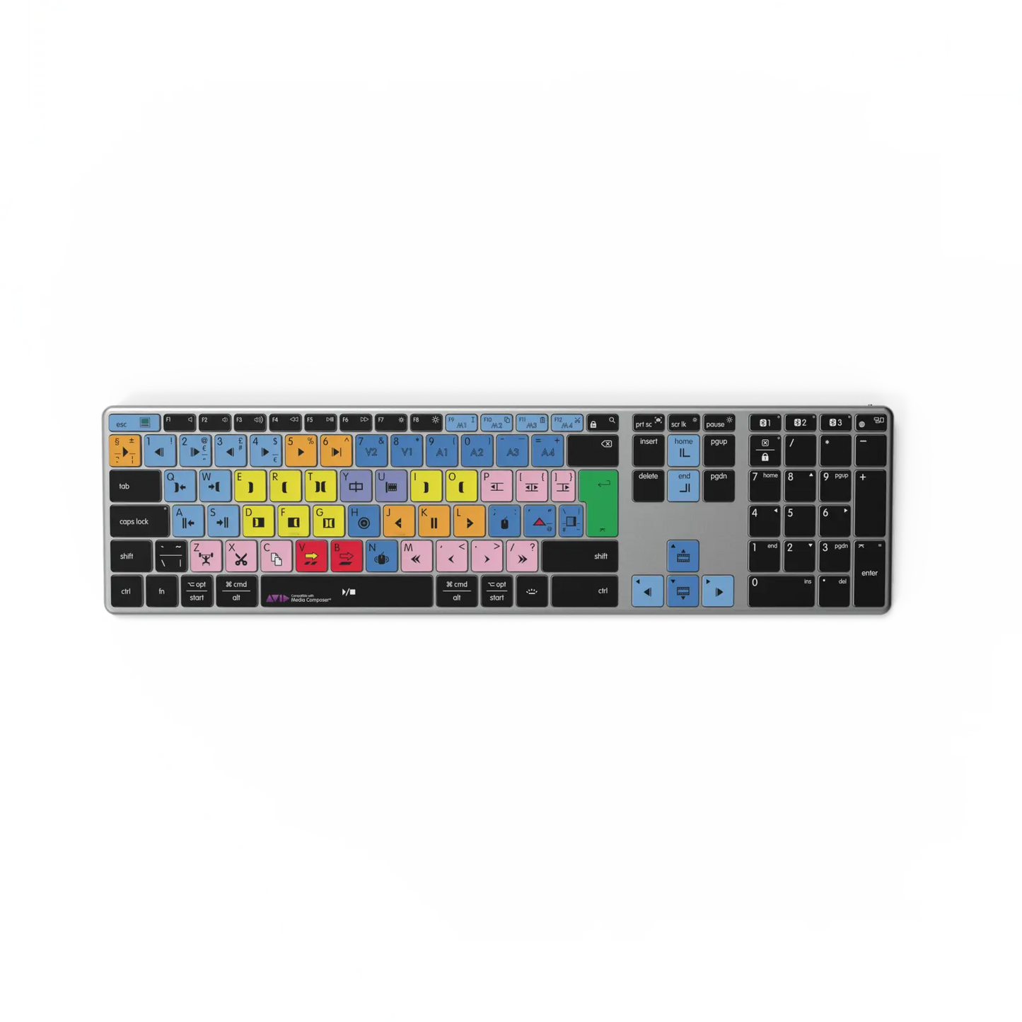 NEW Media Composer Keyboard | Backlit & Wireless | Mac and PC Editors Keys