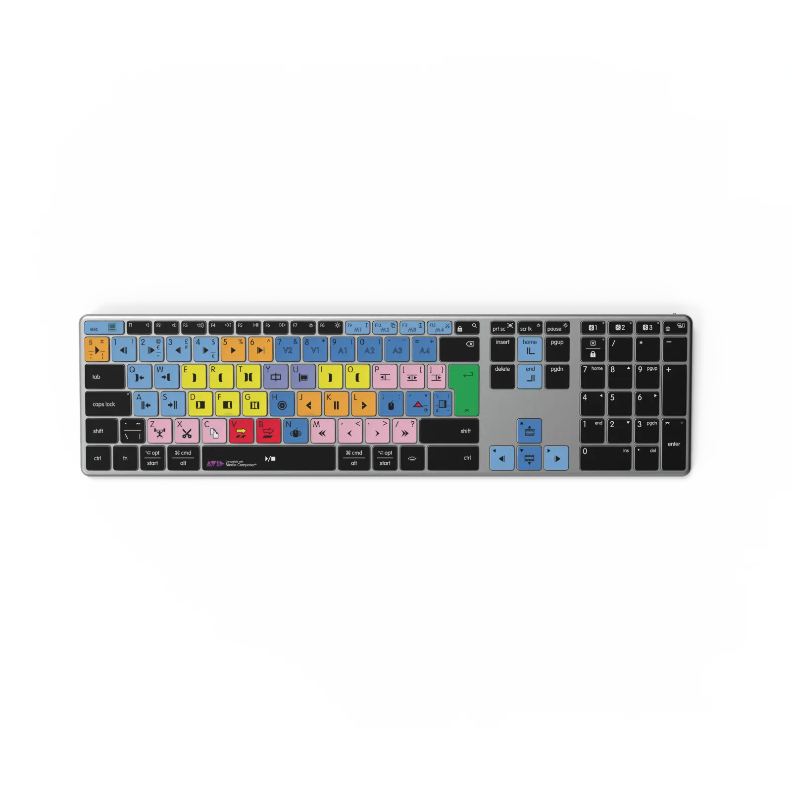 NEW Media Composer Keyboard | Backlit & Wireless | Mac and PC Editors Keys