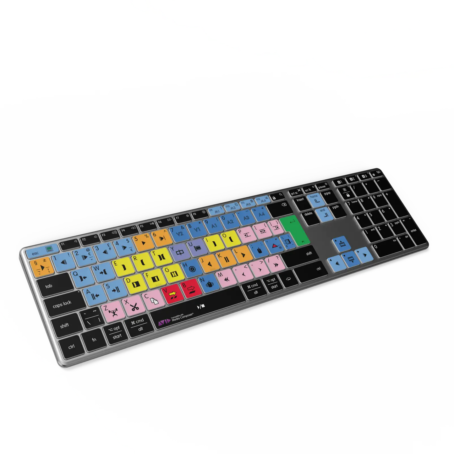 NEW Media Composer Keyboard | Backlit & Wireless | Mac and PC Editors Keys