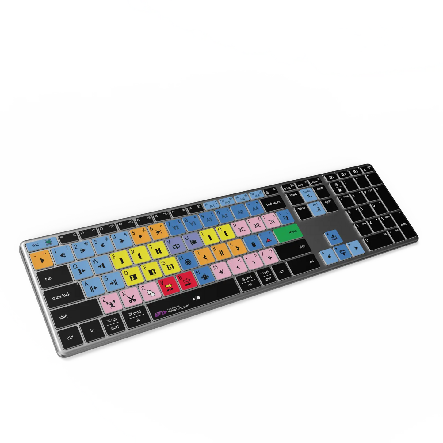 NEW Media Composer Keyboard | Backlit & Wireless | Mac and PC Editors Keys