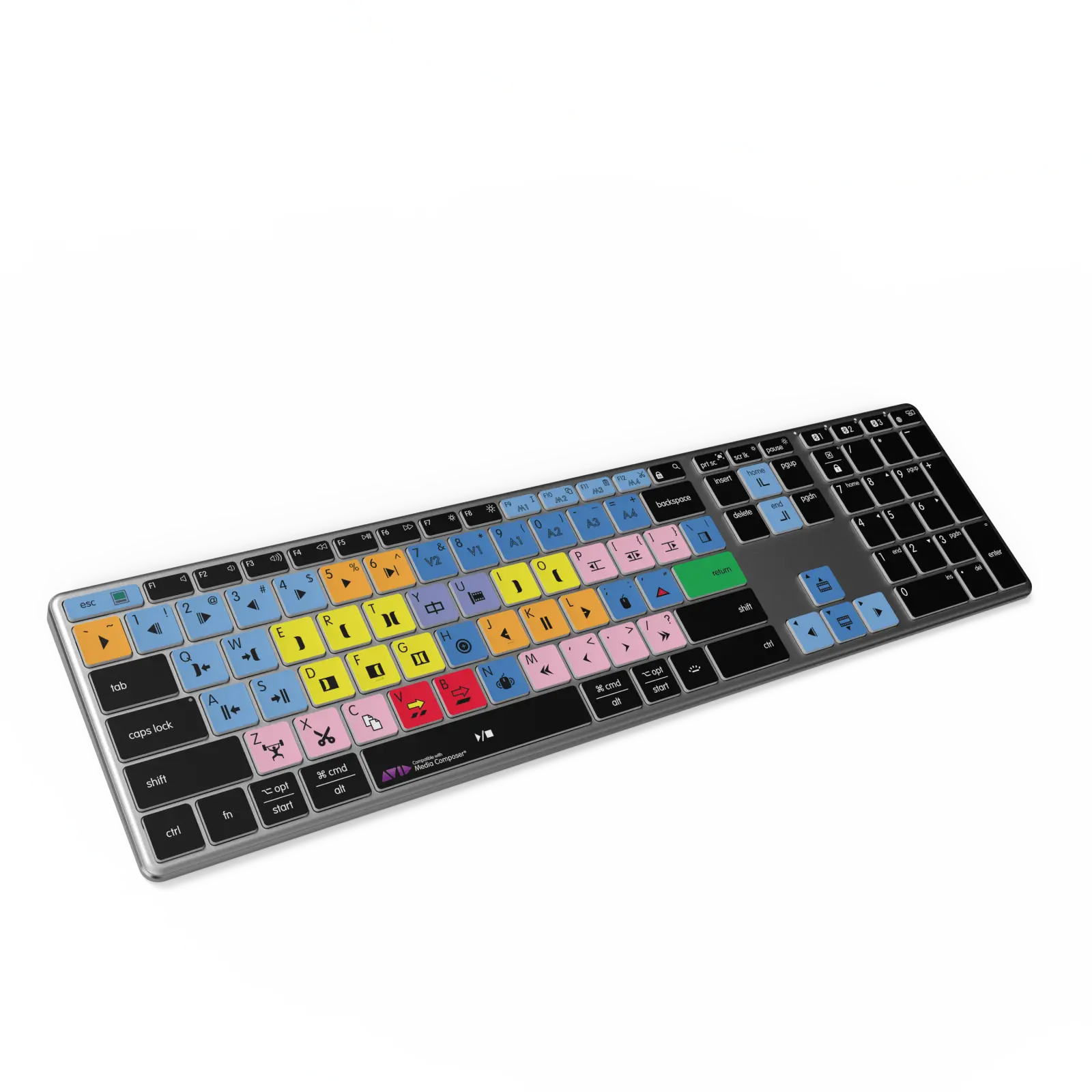 NEW Media Composer Keyboard | Backlit & Wireless | Mac and PC Editors Keys