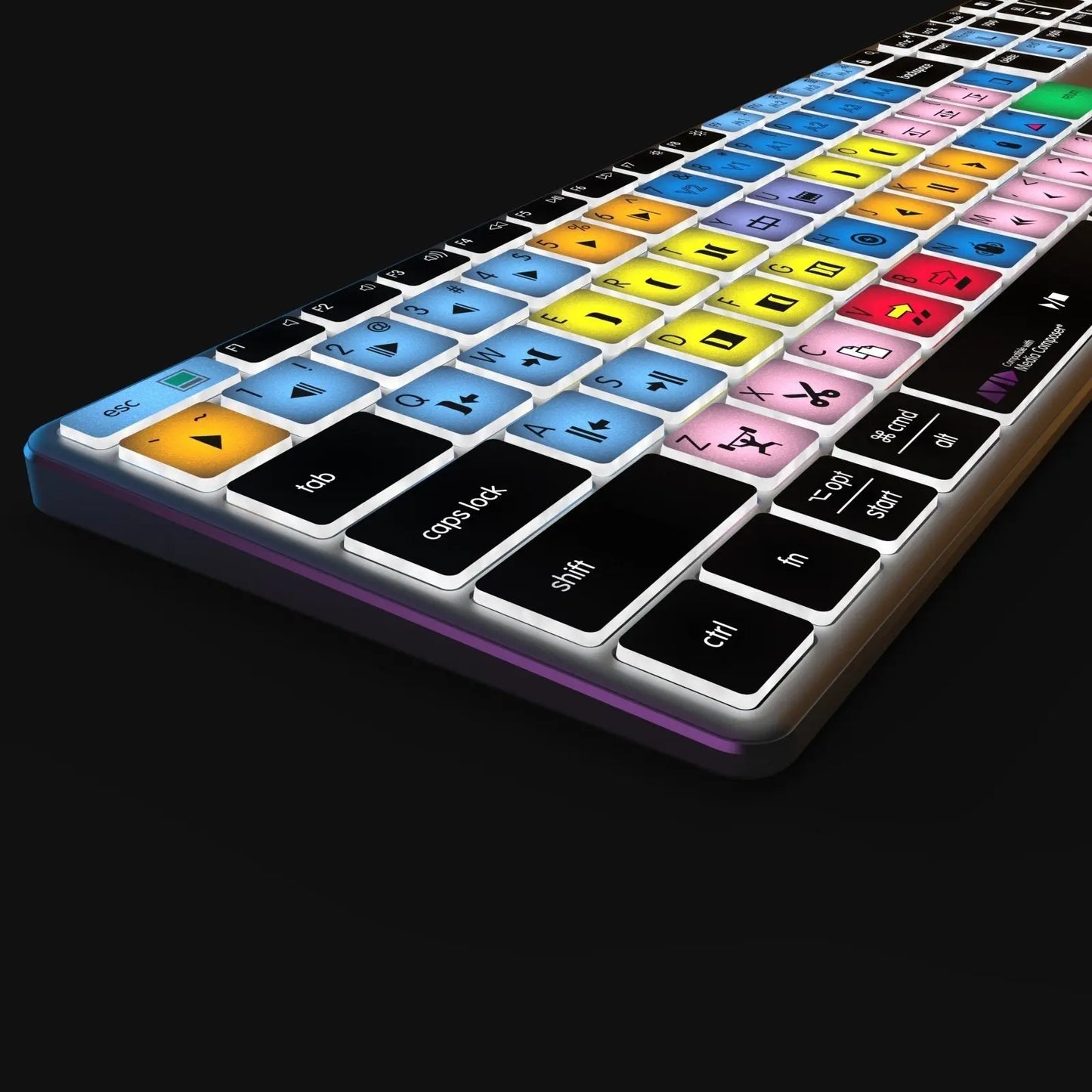 NEW Media Composer Keyboard | Backlit & Wireless | Mac and PC Editors Keys
