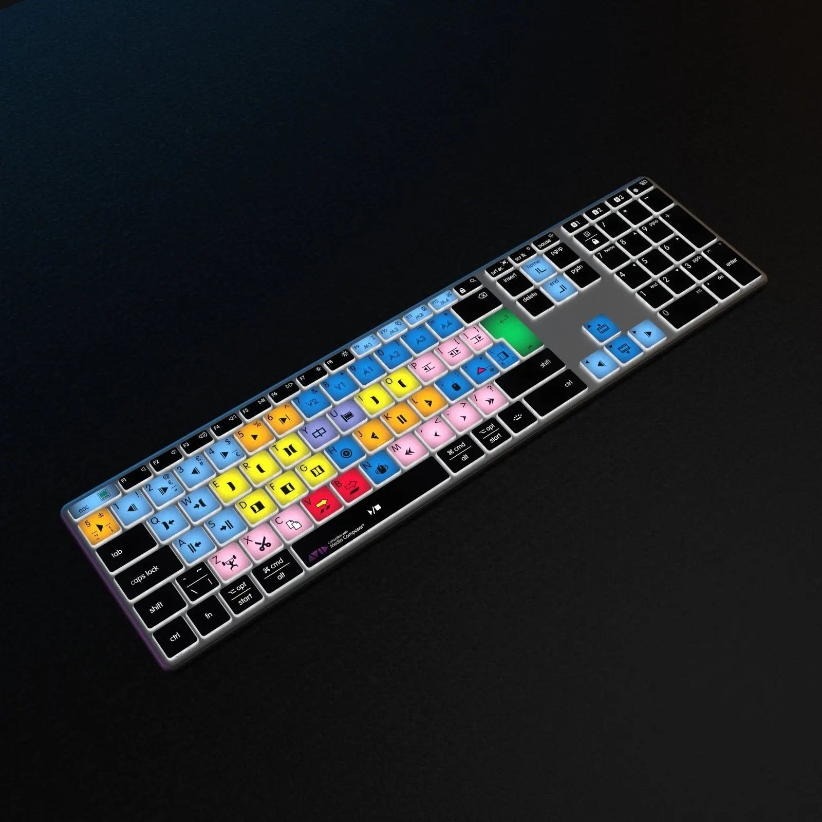 NEW Media Composer Keyboard | Backlit & Wireless | Mac and PC Editors Keys