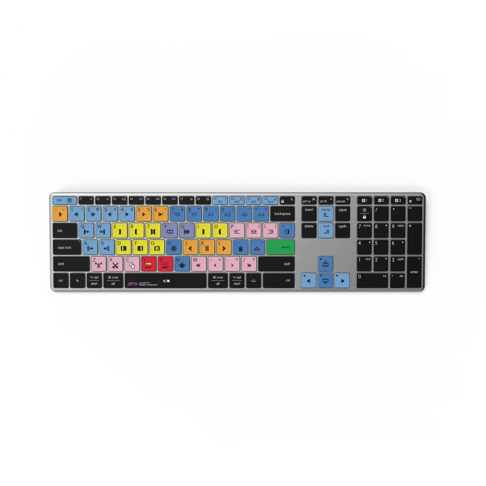 NEW Media Composer Keyboard | Backlit & Wireless | Mac and PC Editors Keys