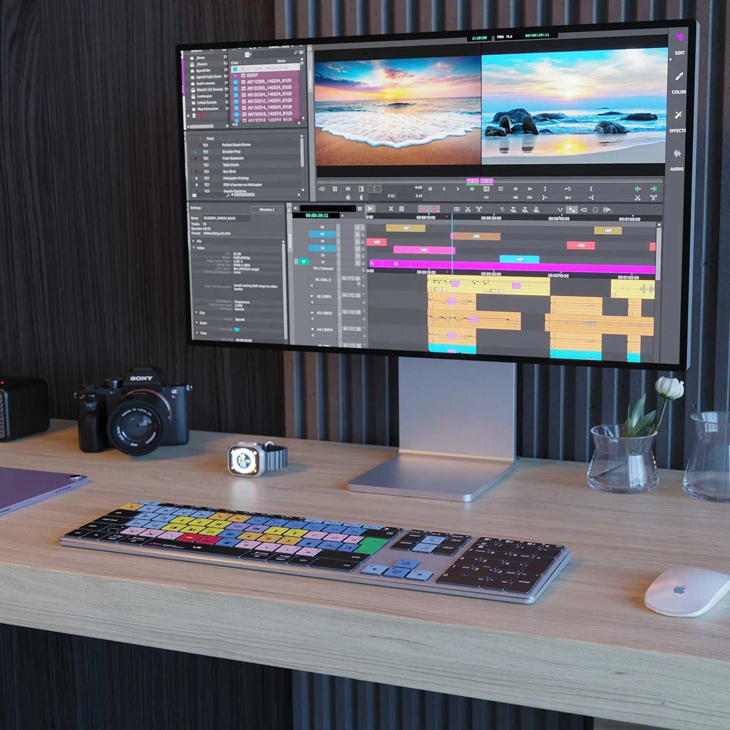 NEW Media Composer Keyboard | Backlit & Wireless | Mac and PC Editors Keys