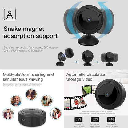 Turbo Mini WiFi Camera 1080P HD IR Night Vision Home Security Camera Baby Monitor Ventayo