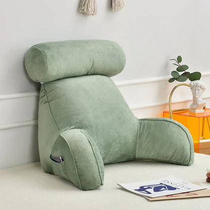 Reading Pillow with Arms – Backrest Support Cushion for Bed & Couch Turbo Cables