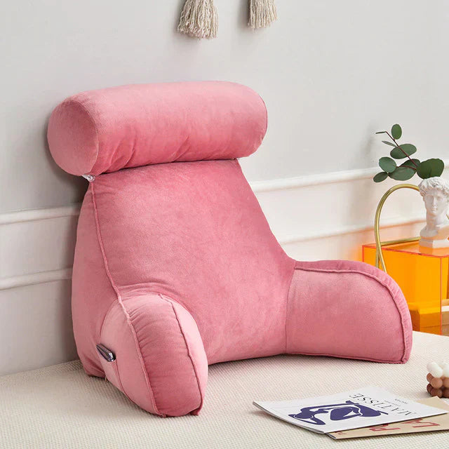 Reading Pillow with Arms – Backrest Support Cushion for Bed & Couch Turbo Cables