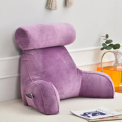 Reading Pillow with Arms – Backrest Support Cushion for Bed & Couch Turbo Cables