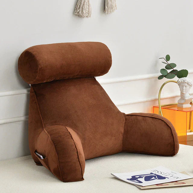 Reading Pillow with Arms – Backrest Support Cushion for Bed & Couch Turbo Cables