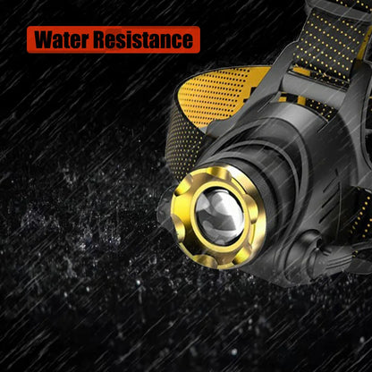 Turbo 990000LM LED Rechargeable Headlamp – Zoomable Tactical Head Torch