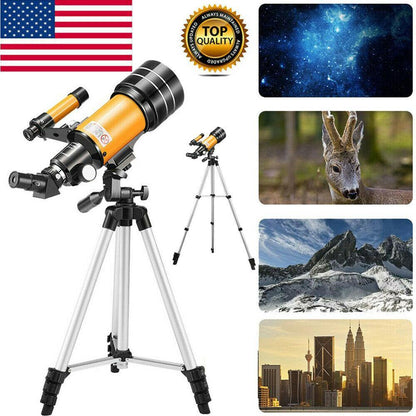 Turbo 70mm Refractor Telescope for Kids – Beginner Star Gazing Telescope with Adjustable Tripod